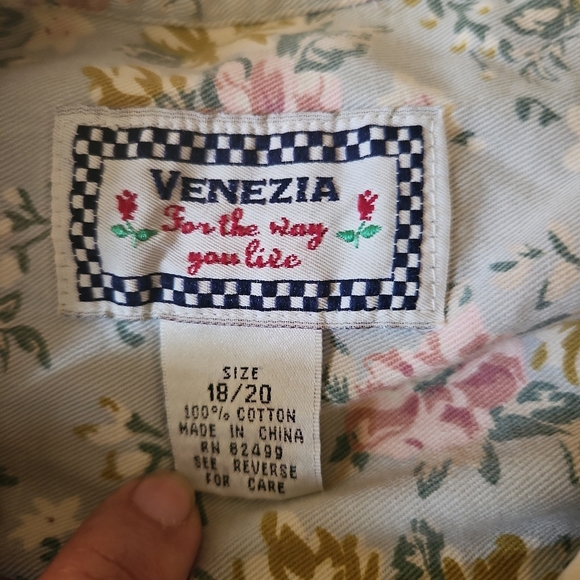 Venezia Plus Size 18/20 Floral Button Up Cotton Shirt Cottagecore Boho - Picture 3 of 7